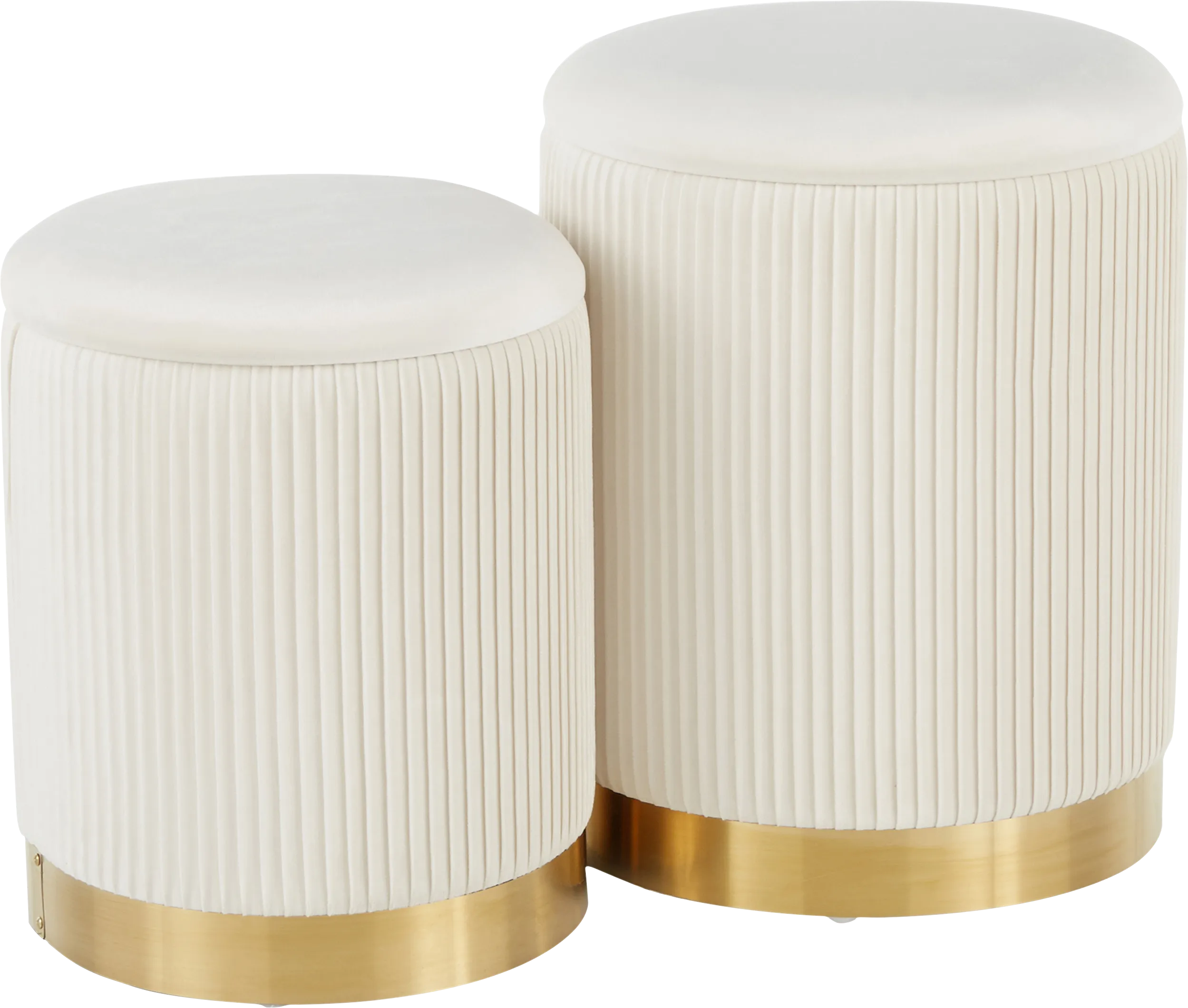Lyerly White Ottoman, Set of 2