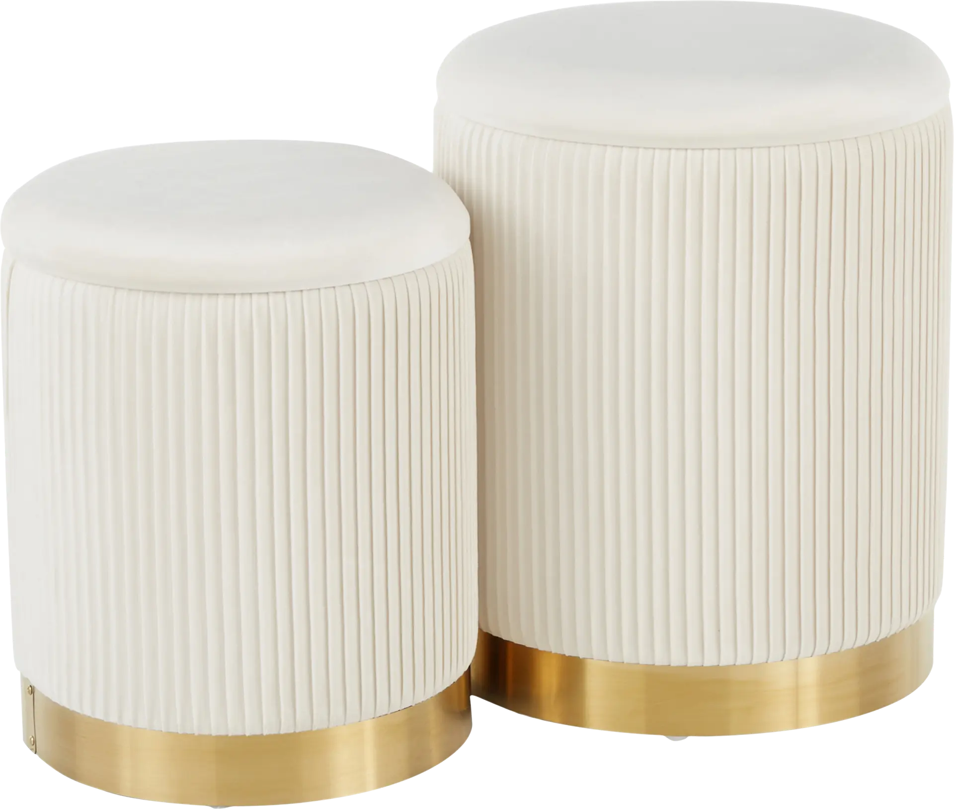 Lyerly White Ottoman, Set of 2