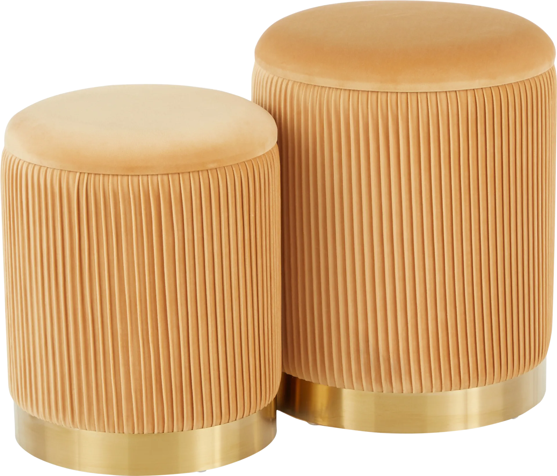 Lyerly Orange Ottoman, Set of 2 - Image 1