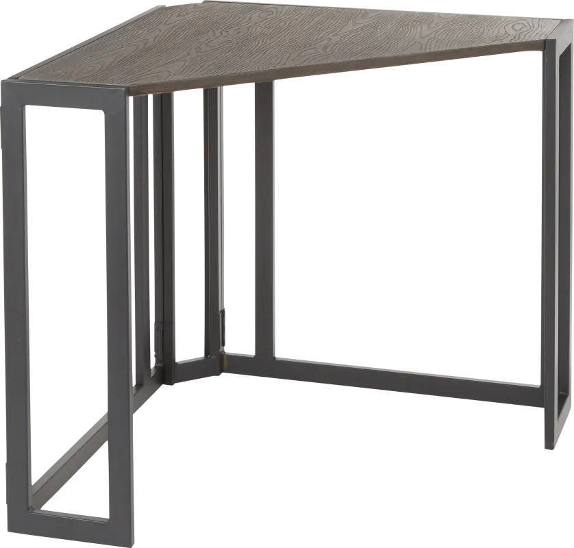 Paigefield Espresso Corner Desk