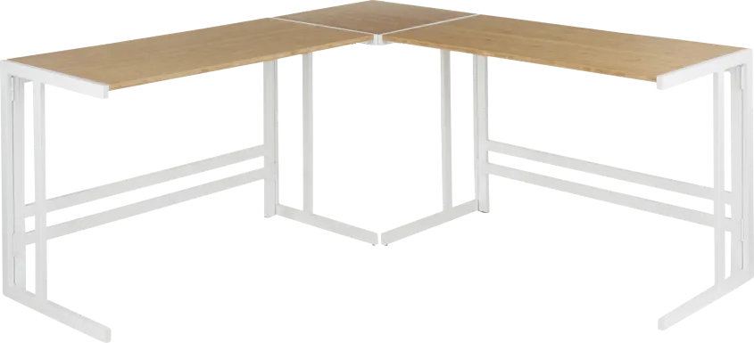 Sweetbriar White L-Shaped Computer Desk
