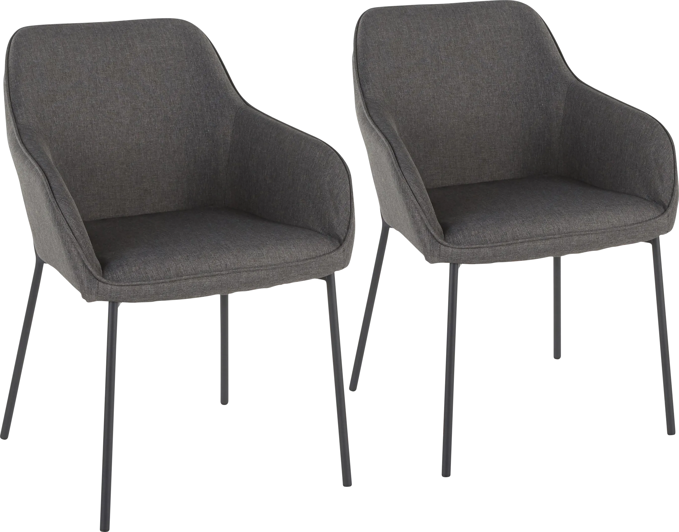 Evarts Charcoal Dining Chair, Set of 2 - Thumbnail - Image 1