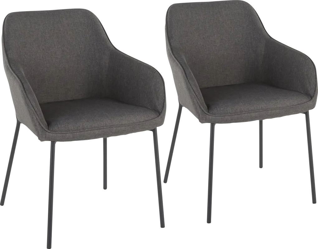 Evarts Charcoal Dining Chair, Set of 2