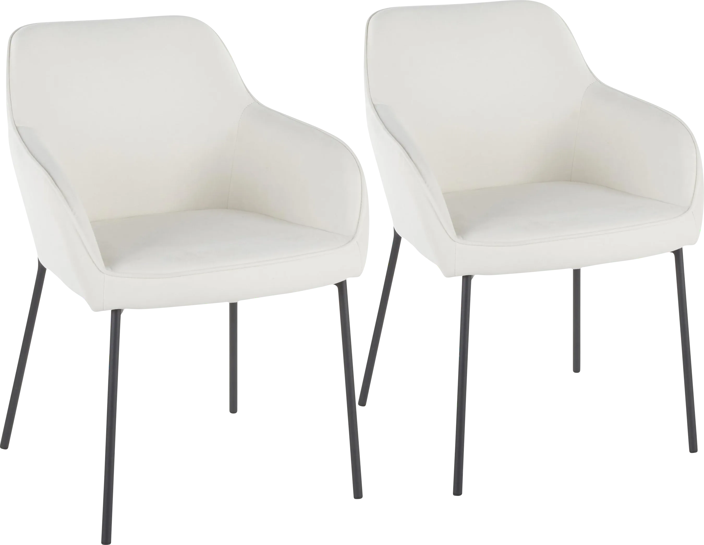 Evarts Cream Dining Chair, Set of 2 - Thumbnail - Image 1