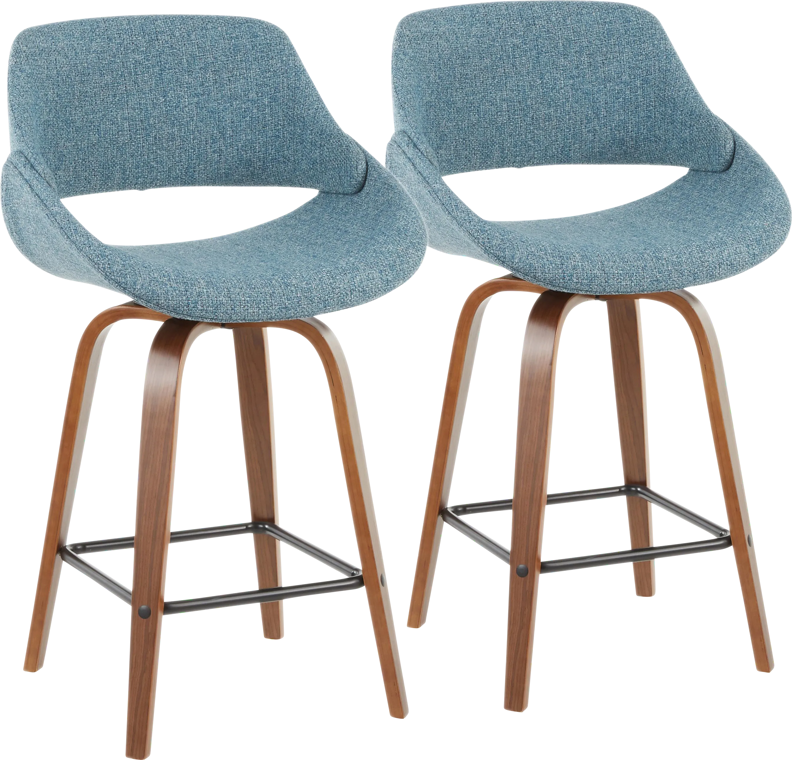 Caliborne Blue Counter Height Stool, Set of 2 - Thumbnail - Image 1