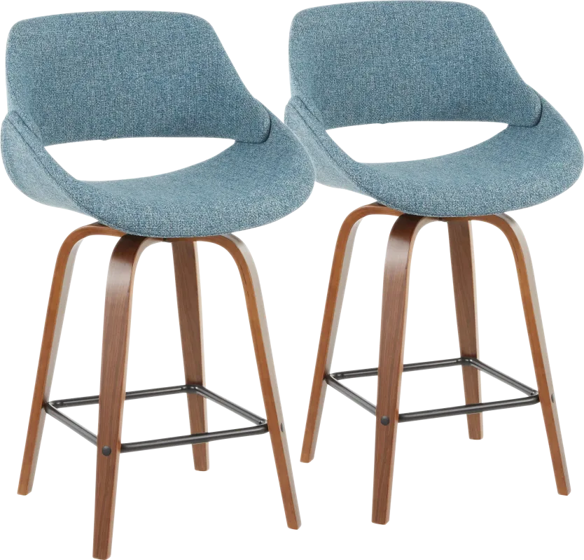 Caliborne Blue Counter Height Stool, Set of 2