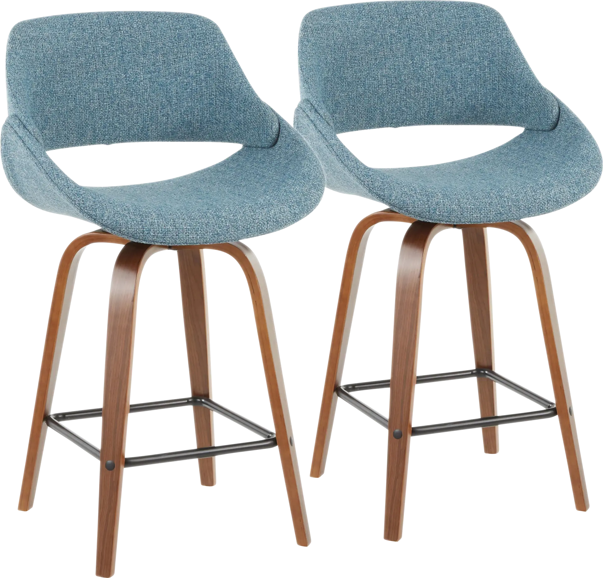 Caliborne Blue Counter Height Stool, Set of 2