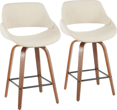 Caliborne White Counter Height Stool, Set of 2
