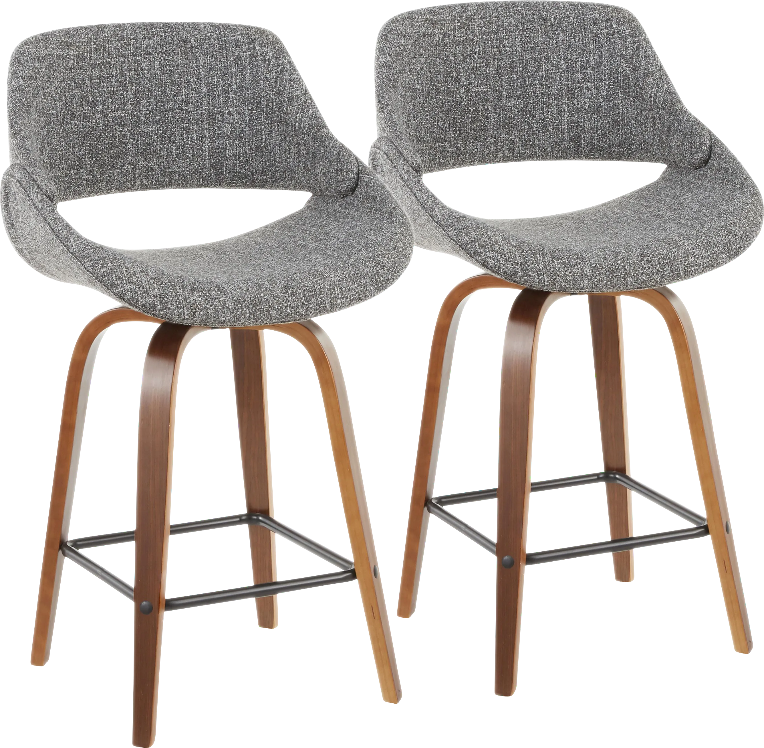 Caliborne Gray Counter Height Stool, Set of 2