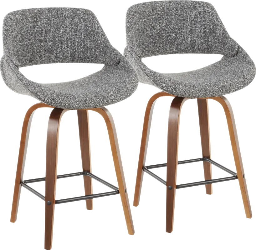 Caliborne Gray Counter Height Stool, Set of 2