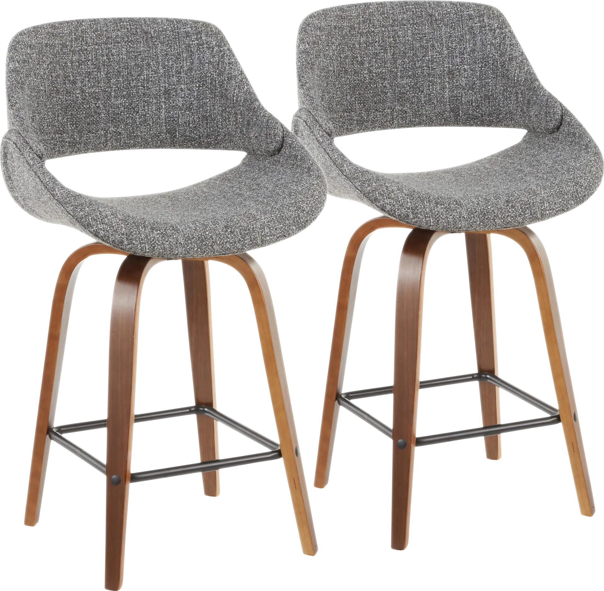 Caliborne Gray Counter Height Stool, Set of 2
