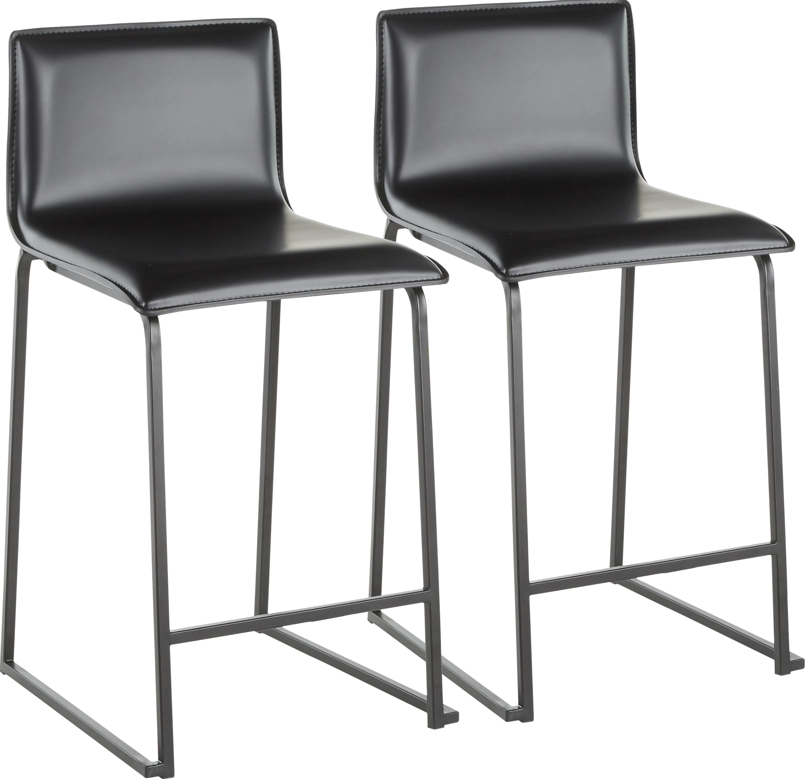Dannelly Black Counter Height Stool, Set of 2 - Thumbnail - Image 1