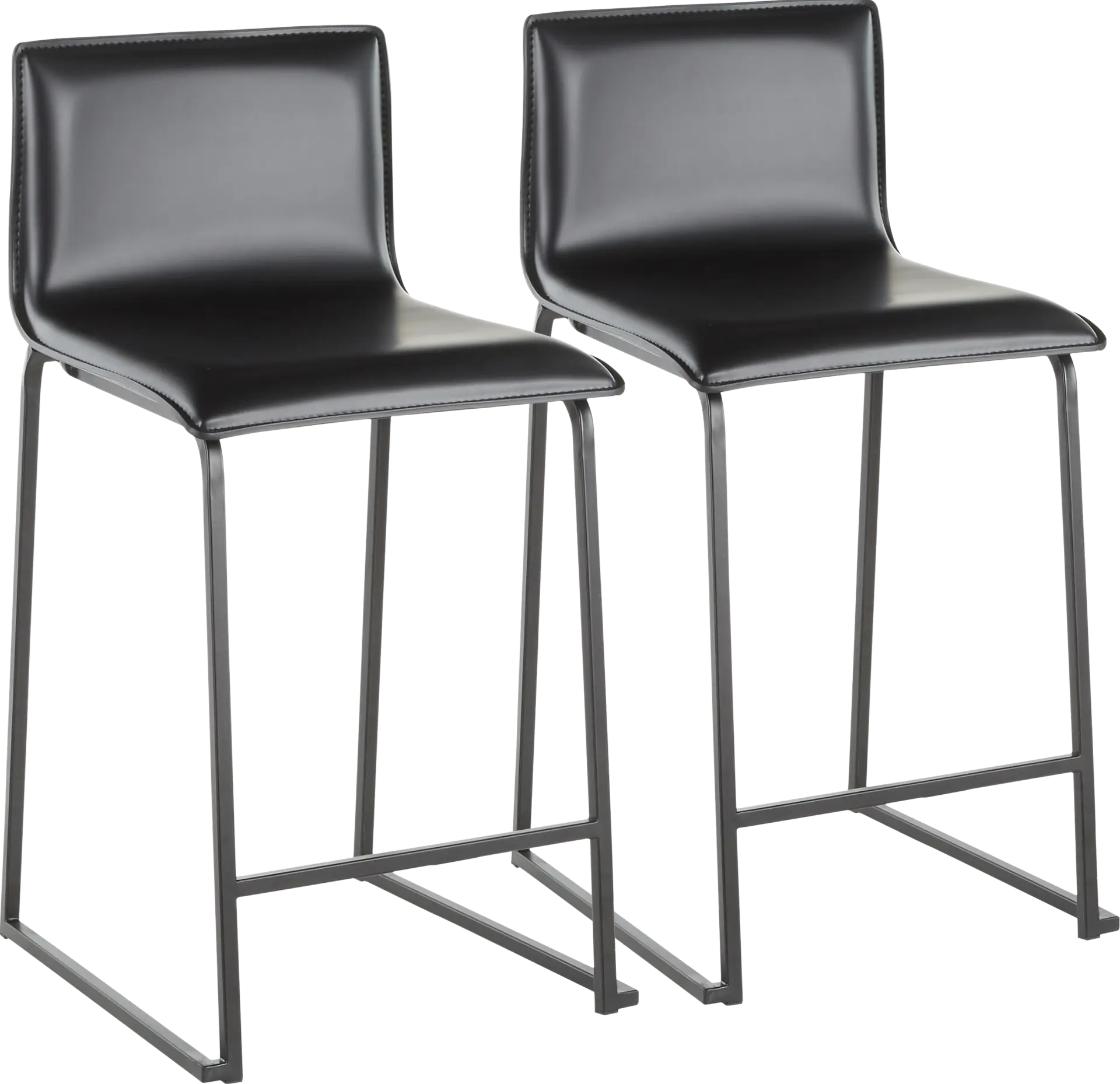 Dannelly Black Counter Height Stool, Set of 2