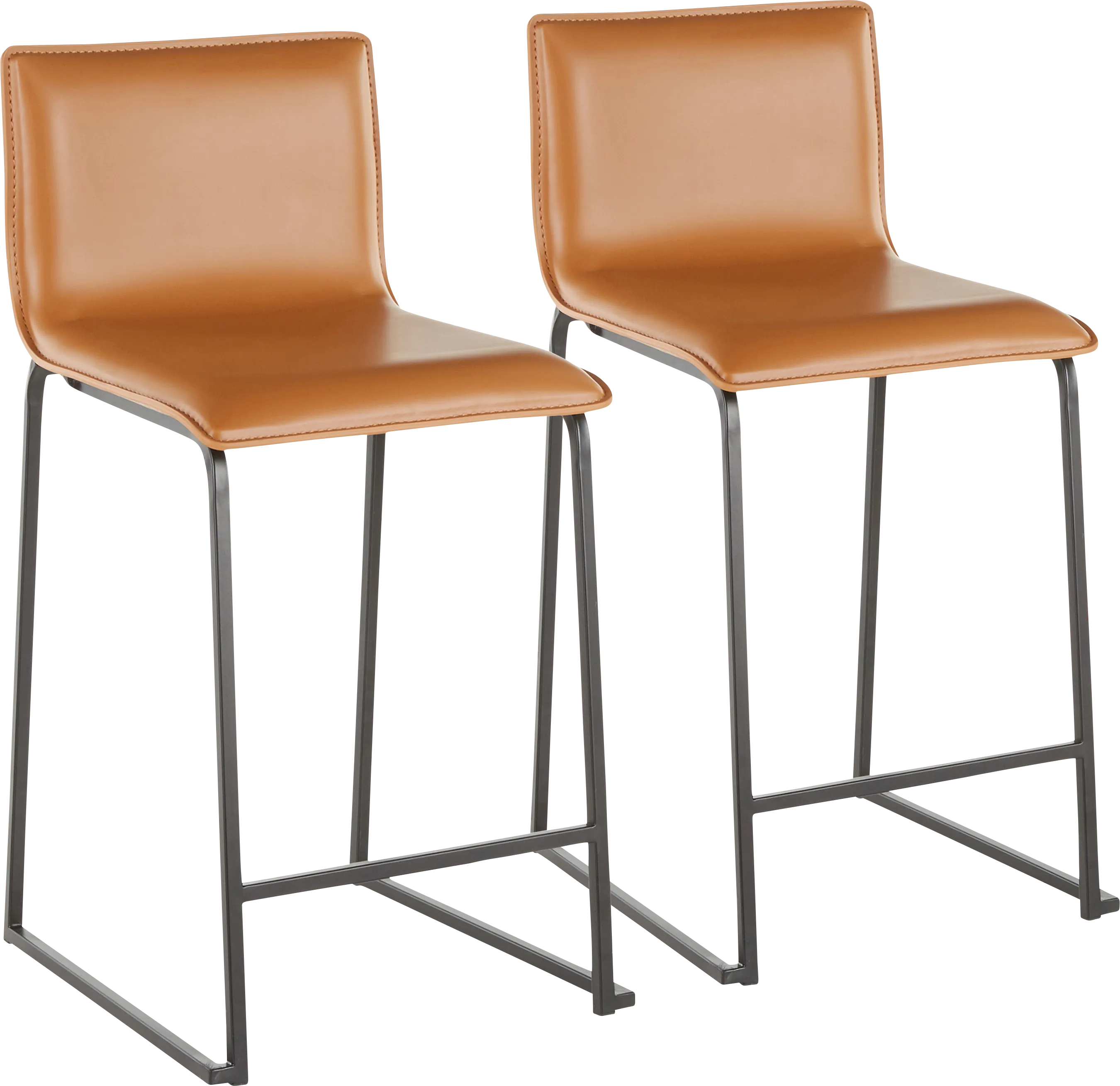 Dannelly Brown Counter Height Stool, Set of 2 - Thumbnail - Image 1