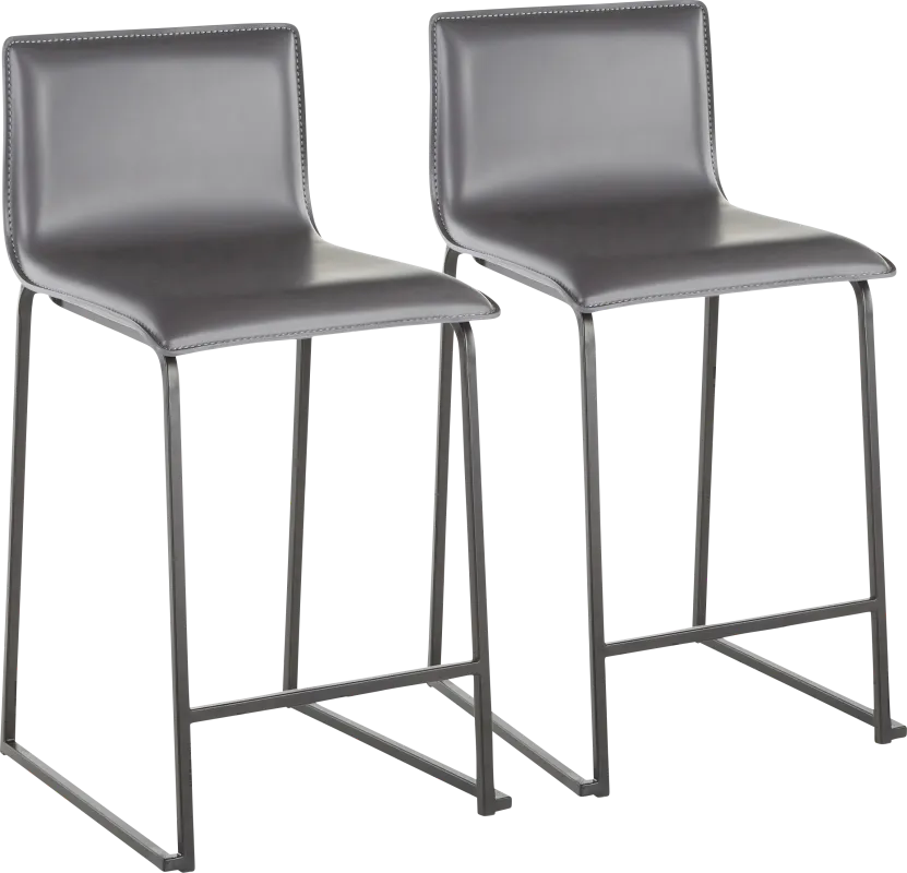 Dannelly Gray Counter Height Stool, Set of 2