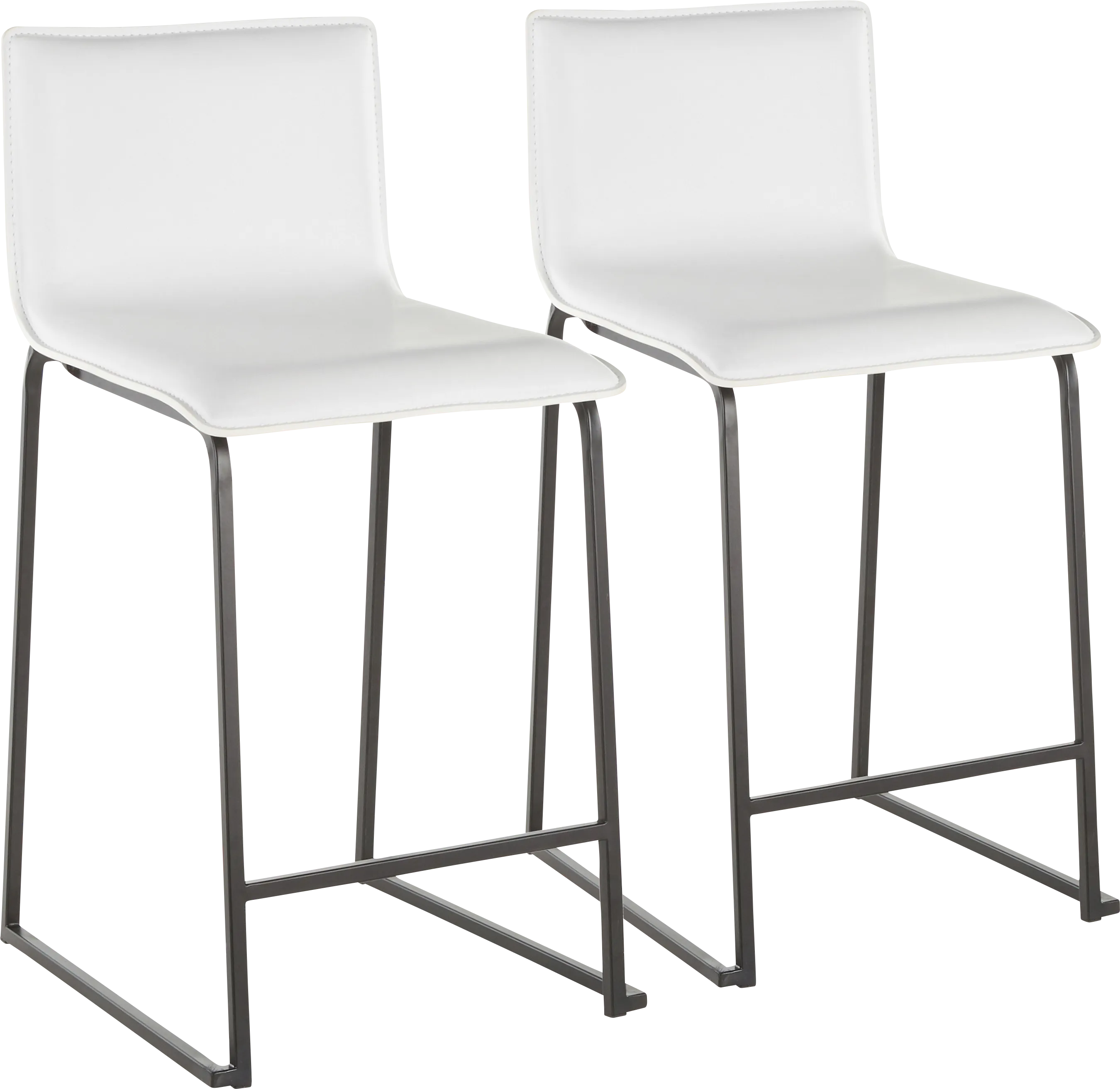 Dannelly White Counter Height Stool, Set of 2
