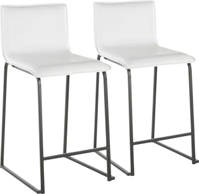 Dannelly White Counter Height Stool, Set of 2
