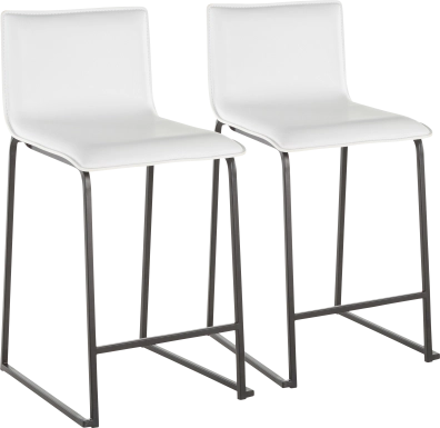 Dannelly White Counter Height Stool, Set of 2
