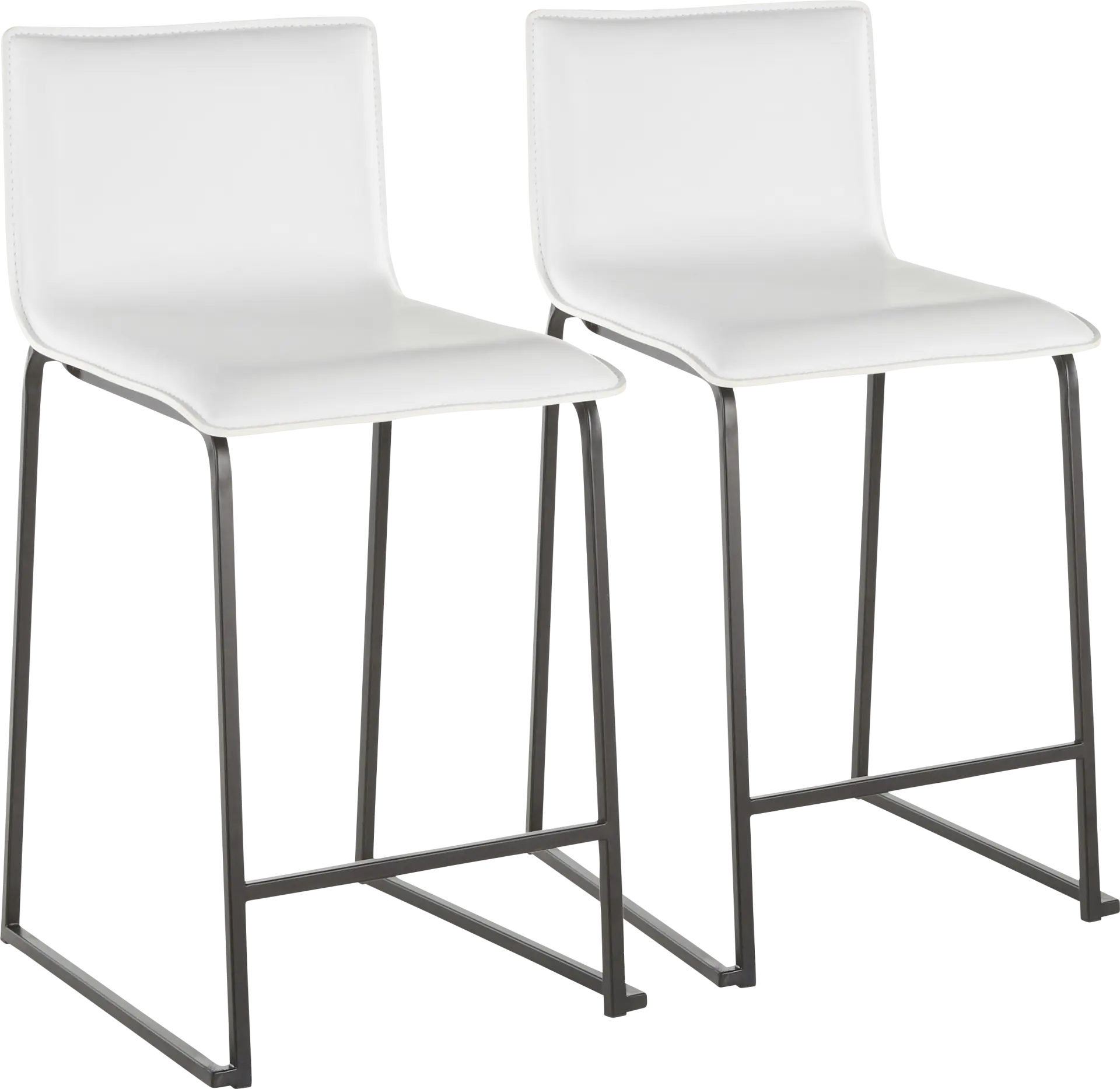 Dannelly White Counter Height Stool, Set of 2