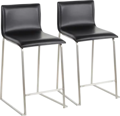 Dannelly Grove Black Counter Height Stool, Set of 2