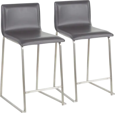 Dannelly Grove Gray Counter Height Stool, Set of 2