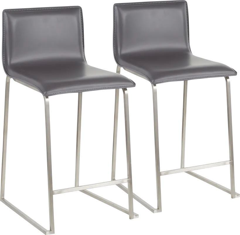 Dannelly Grove Gray Counter Height Stool, Set of 2