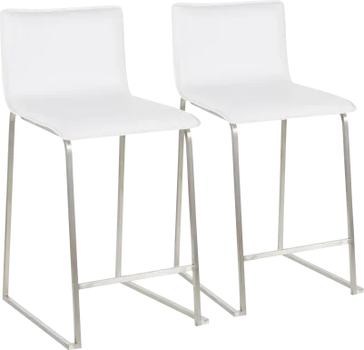 Dannelly Grove White Counter Height Stool, Set of 2