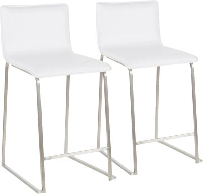 Dannelly Grove White Counter Height Stool, Set of 2