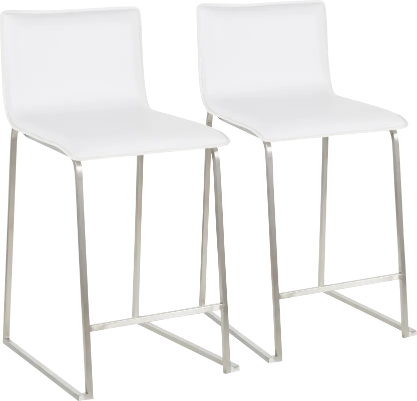 Dannelly Grove White Counter Height Stool, Set of 2