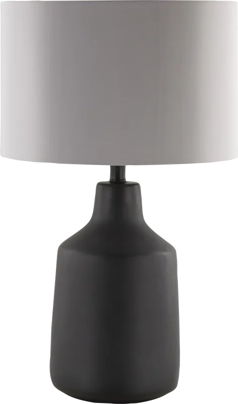 Feather Point Black Lamp