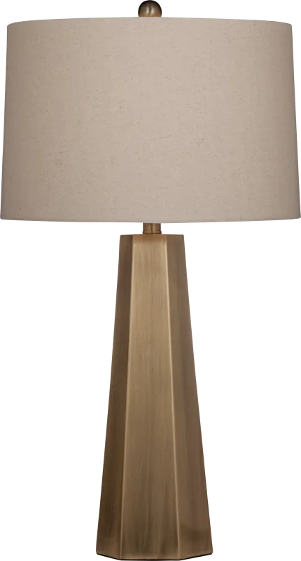 Hexacone Gold Lamp