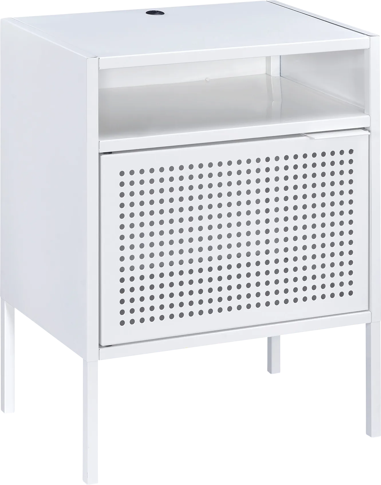 Hiett White Accent Table - Thumbnail - Image 1