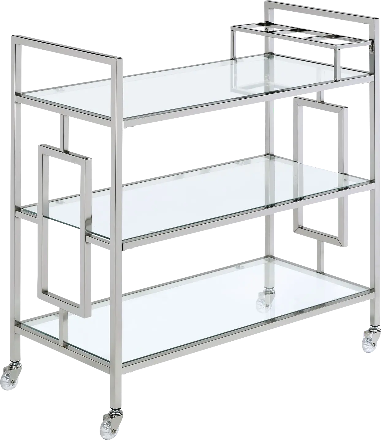 Flournoy Chrome Bar Cart