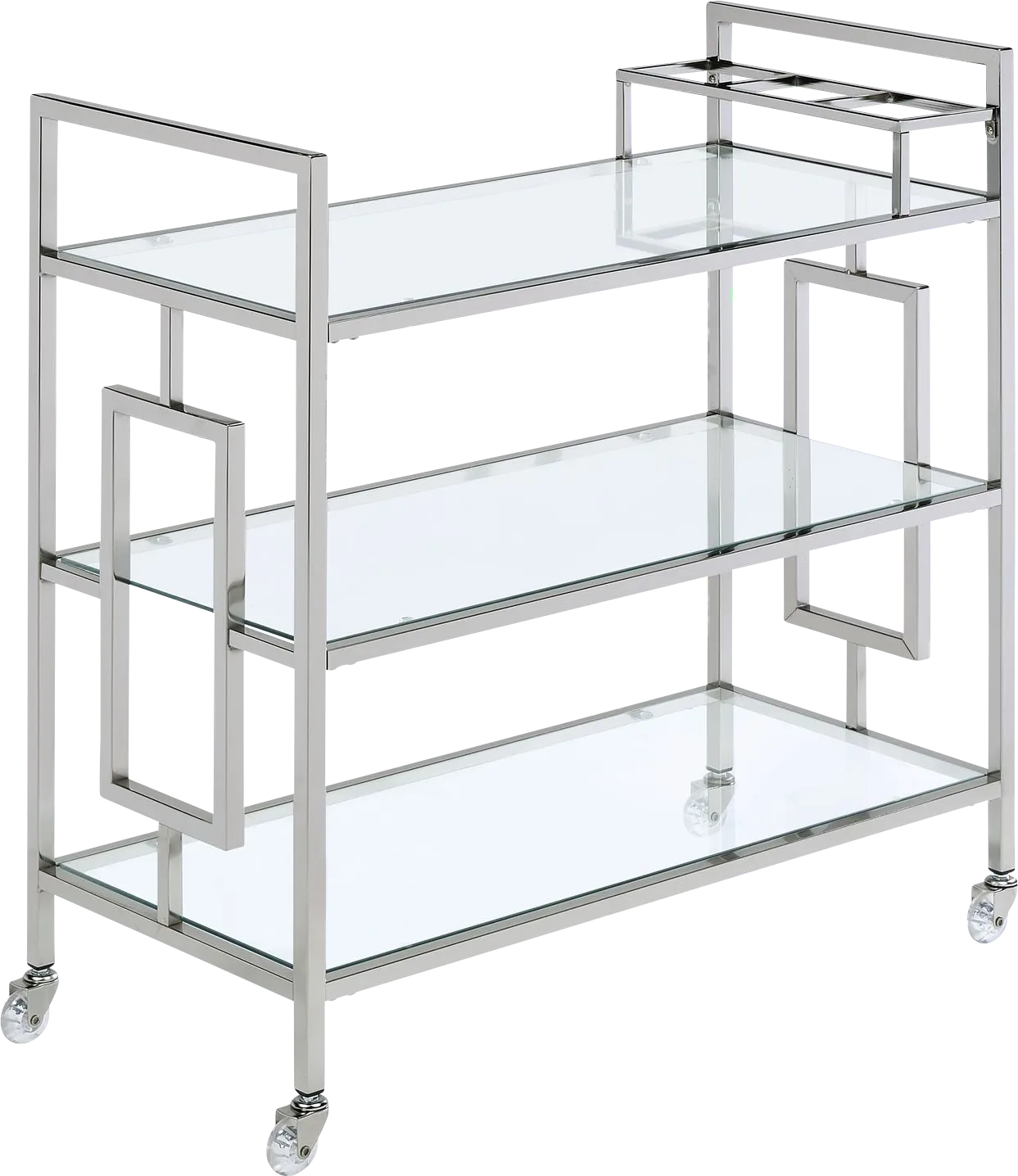 Flournoy Chrome Bar Cart - Image 1