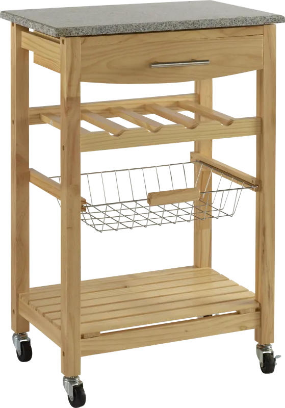 Brauner Natural Kitchen Cart