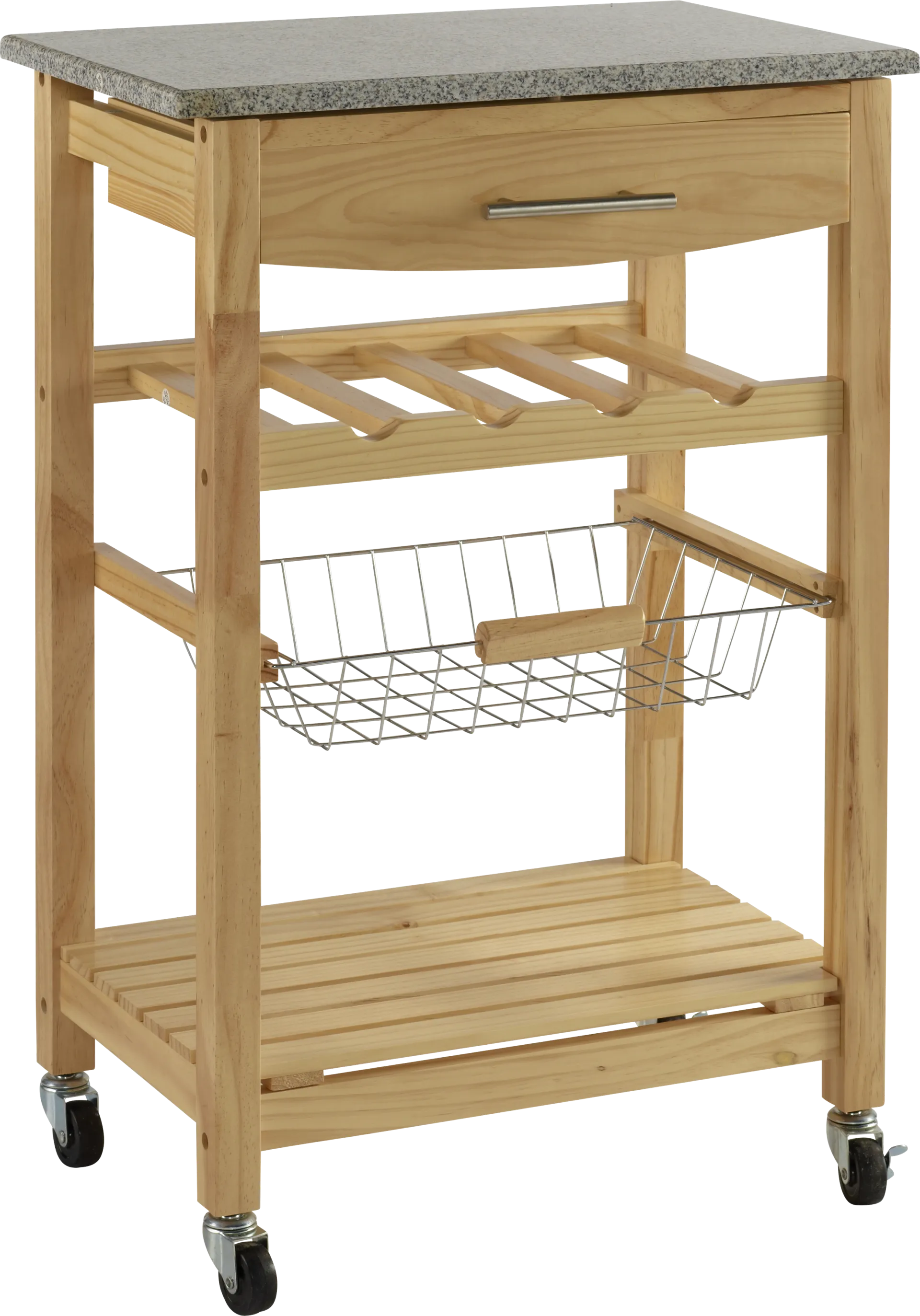 Brauner Natural Kitchen Cart - Image 1