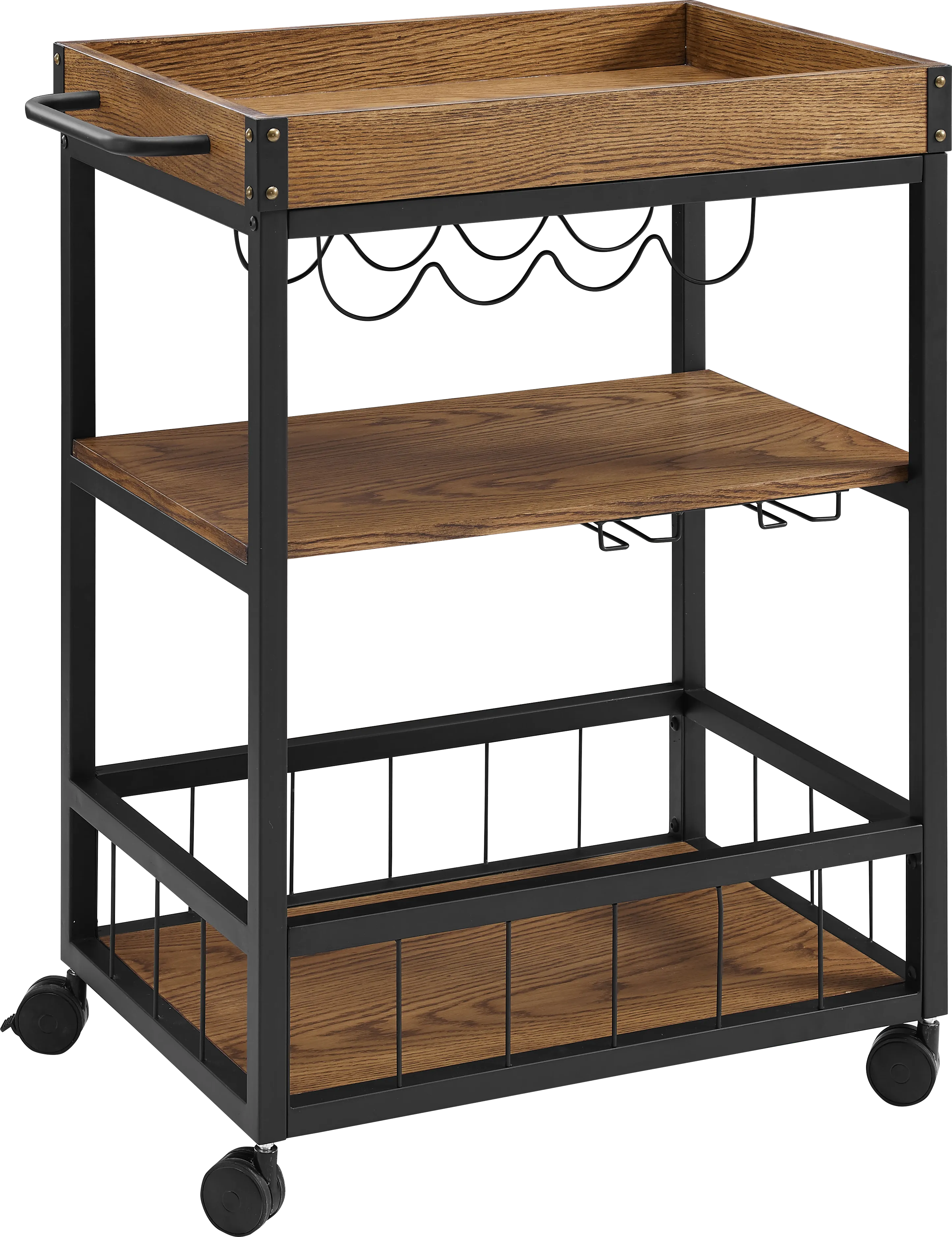 Alika Brown Bar Cart