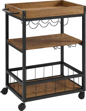 Alika Brown Bar Cart