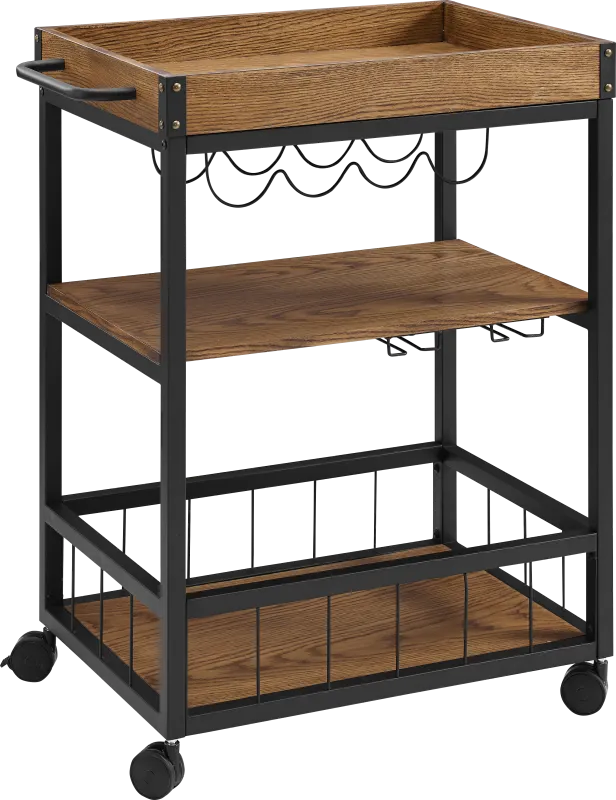 Alika Brown Bar Cart