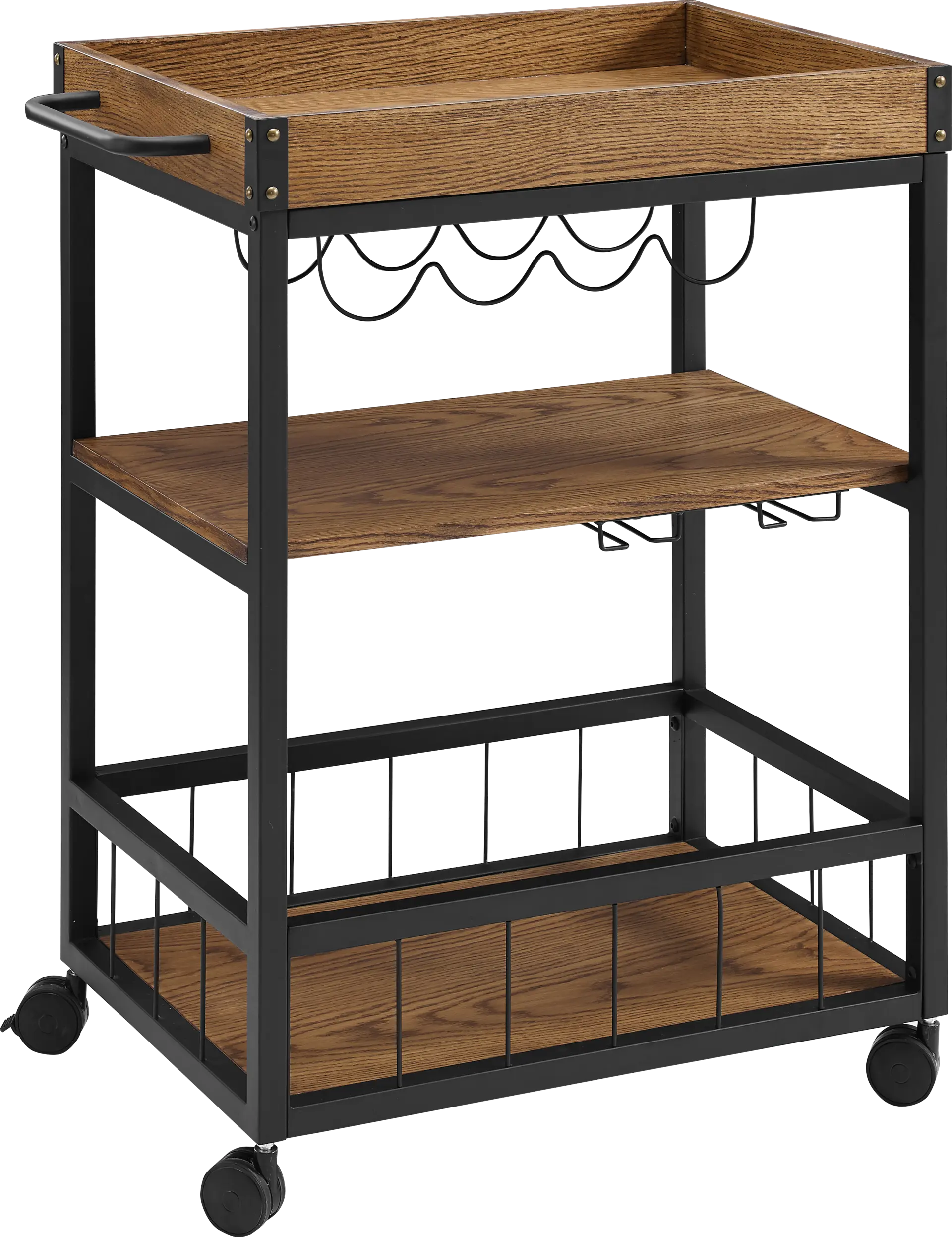 Alika Brown Bar Cart