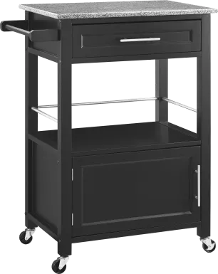 Marsuda Black Kitchen Cart