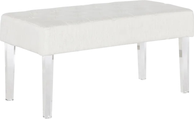 Essner White Accent Bench