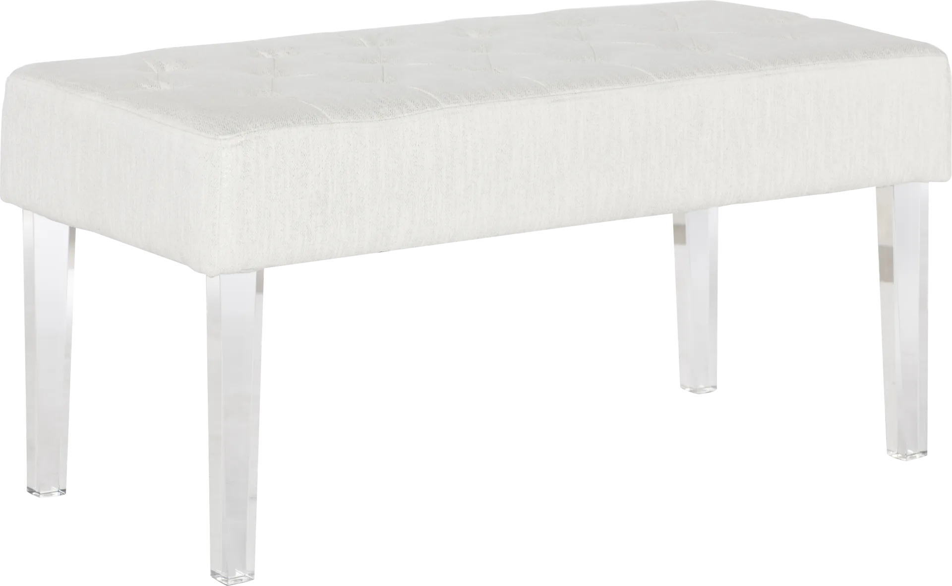 Essner White Accent Bench - Image 1