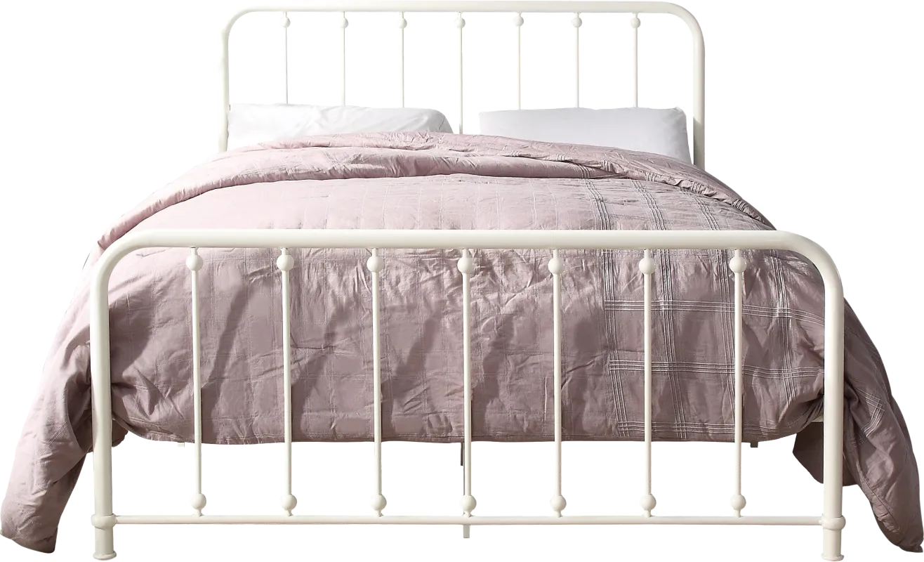 Lasula White Full Post Bed