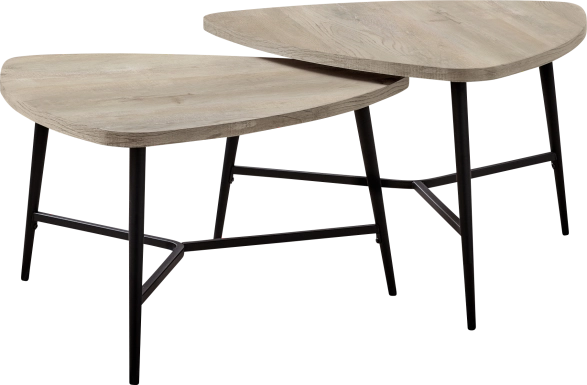 Cevallos Taupe Nesting Cocktail Table, Set of 2