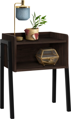 Amberstone Espresso End Table