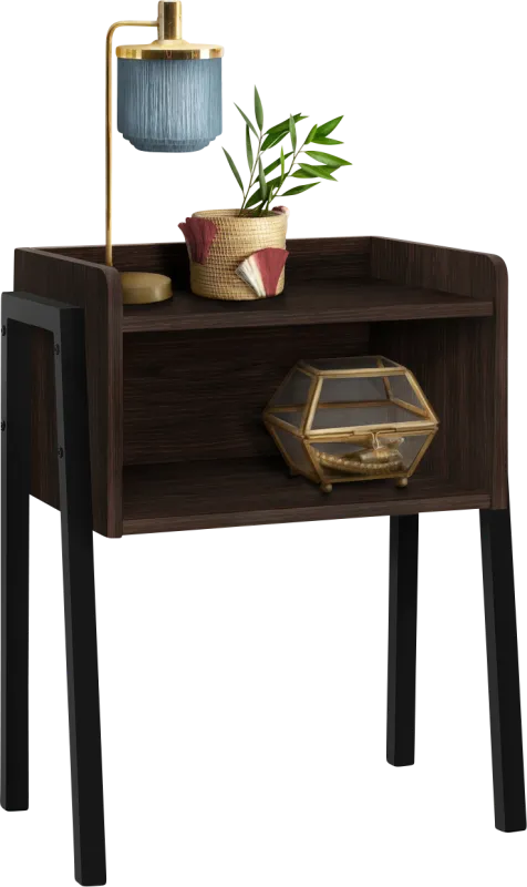 Amberstone Espresso End Table