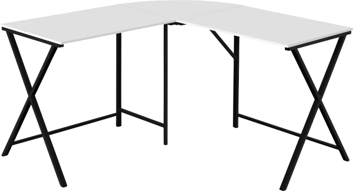 Danalyn White L-Shaped Computer Desk