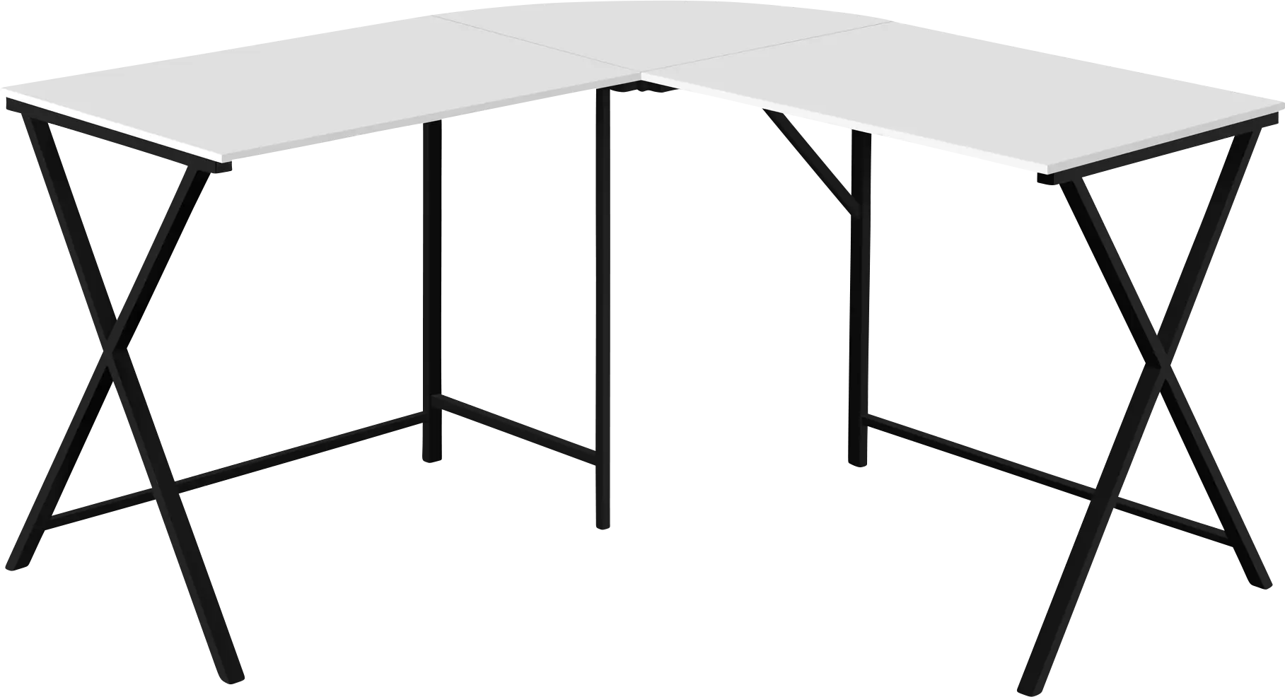 Danalyn White L-Shaped Computer Desk