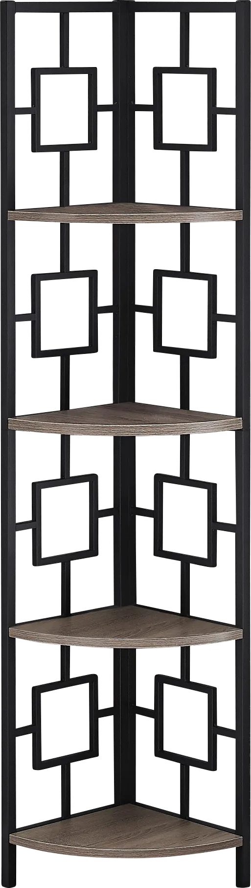 Dorminey Dark Taupe Bookcase - Image 1